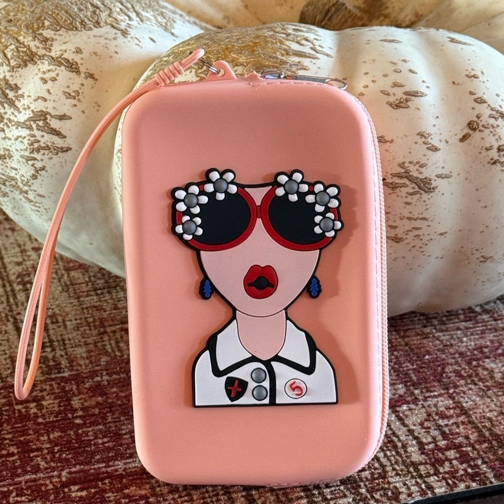 Peach Silicone Adorable Trendy Lady Wristlet